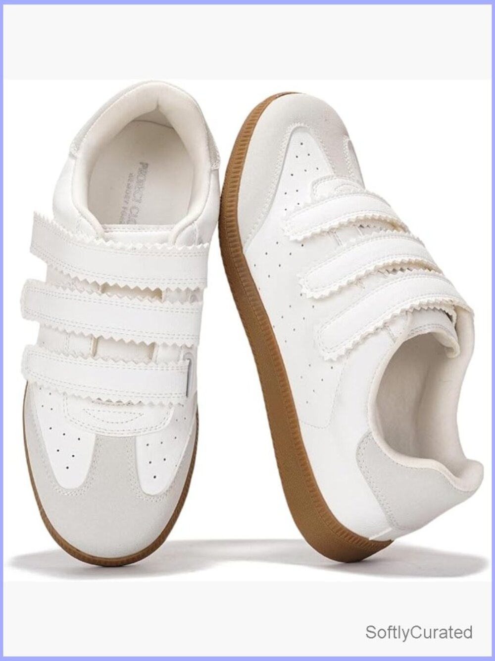 Women's Fashion Sneakers with Memory Foam - Lightweight Non-Slip Hook & Loop
